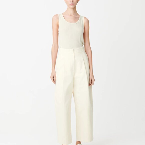 Studio Nicholson Dordoni volume pants in cream, size 3 (US 12) - Picture 2 of 7